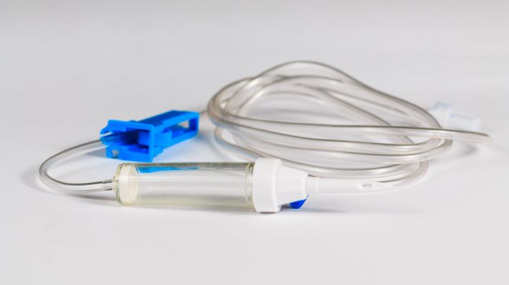 Complete primary catheter on white background